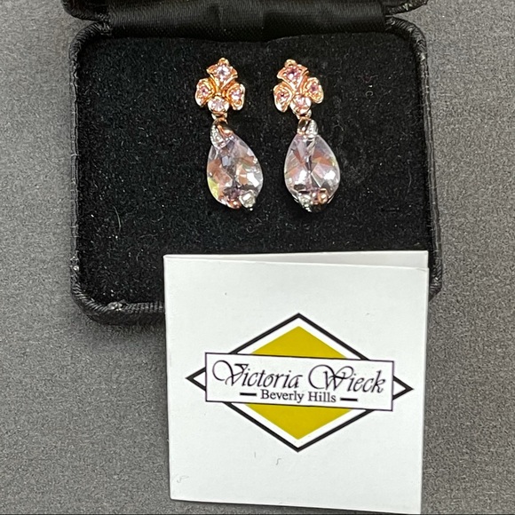 Purple Amethyst & Rose Gold Earrings - Picture 10 of 12